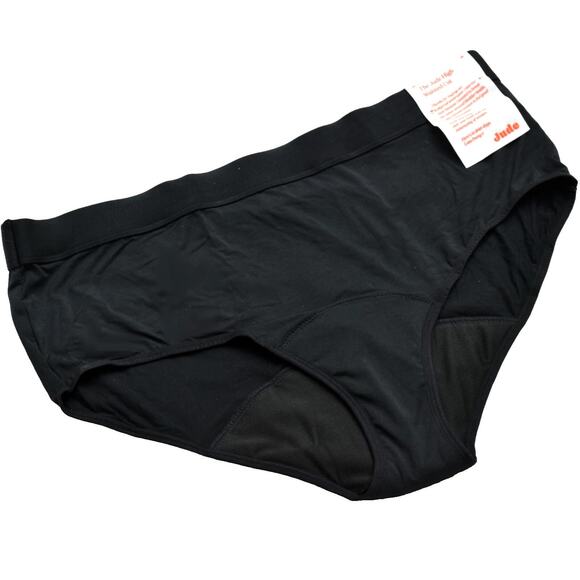 Jude Women's Black Urinary Incontinence Panties High Waisted Plus Size 20 - Picture 1 of 3